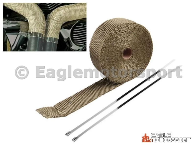 Uitlaat isolatie band 5m Gold/Titanium